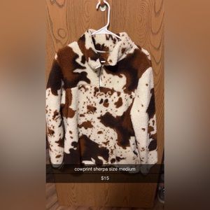 Women’s Cowprint Sherpa